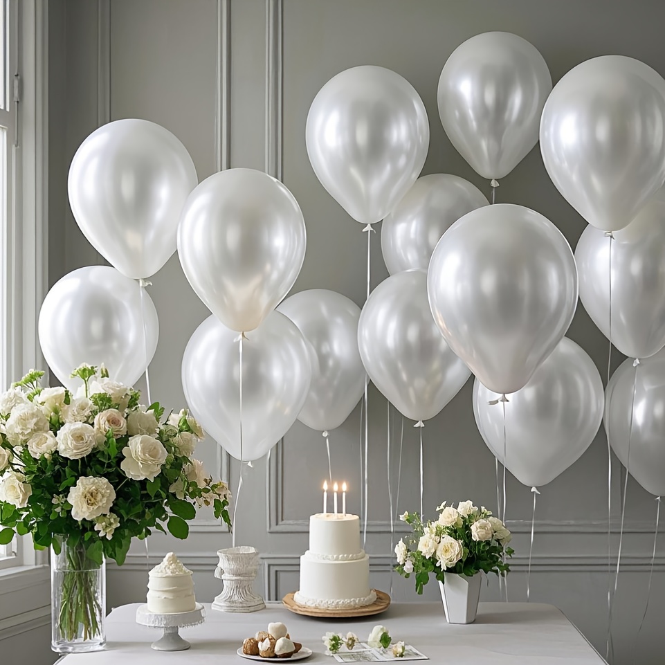 Wedding Ceremony Supply - Set Balon Putih Mutiara, Cocok untuk