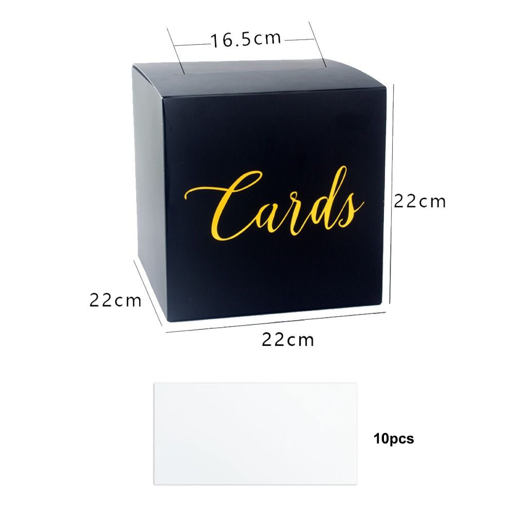 Wedding Card Box - Kotak Penyimpanan Putih Hitam Kotak Kartu