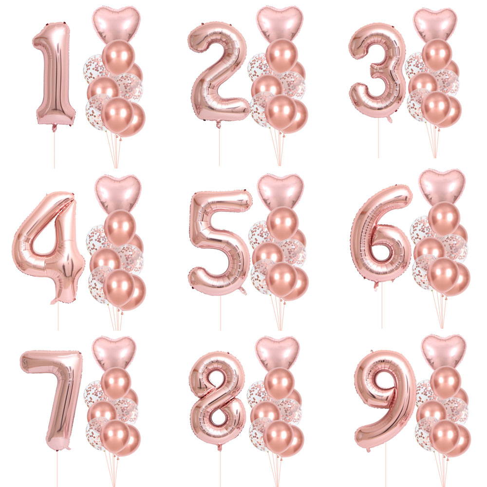 Wedding Ceremony Supply - Set Balon Angka 40 Inch 0-9