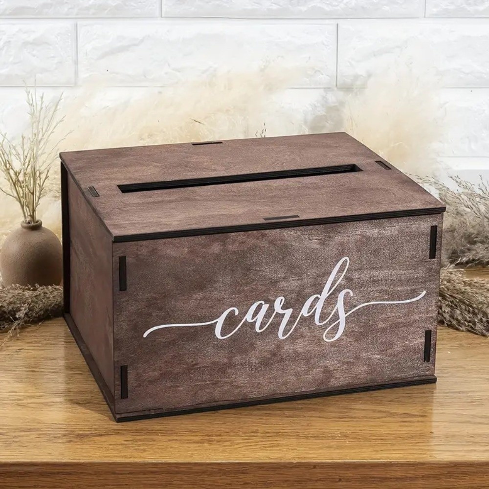 Kotak Kartu Pernikahan Kayu Ba - Wedding Card Box ulasan dan harga