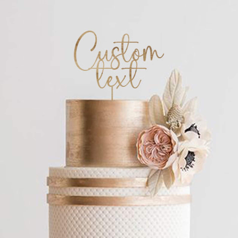 Topper kue akrilik emas teks k - Wedding Ceremony Supply ulasan dan harga