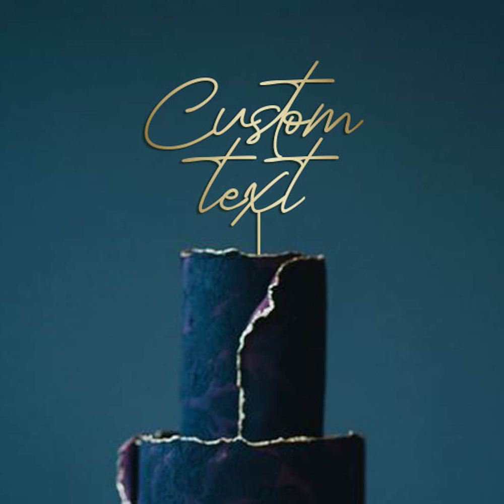 Topper kue akrilik emas teks k - Wedding Ceremony Supply ulasan dan harga