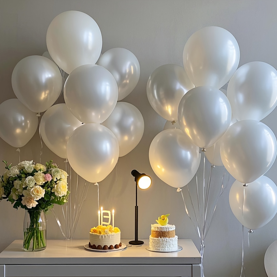 Set Balon Putih Mutiara, Cocok - Wedding Ceremony Supply ulasan dan harga