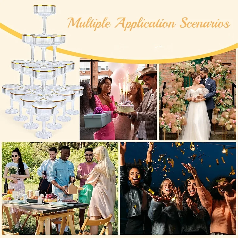 Menara Sampanye Akrilik 4-6 Ti - Champagne Tower Set ulasan dan harga