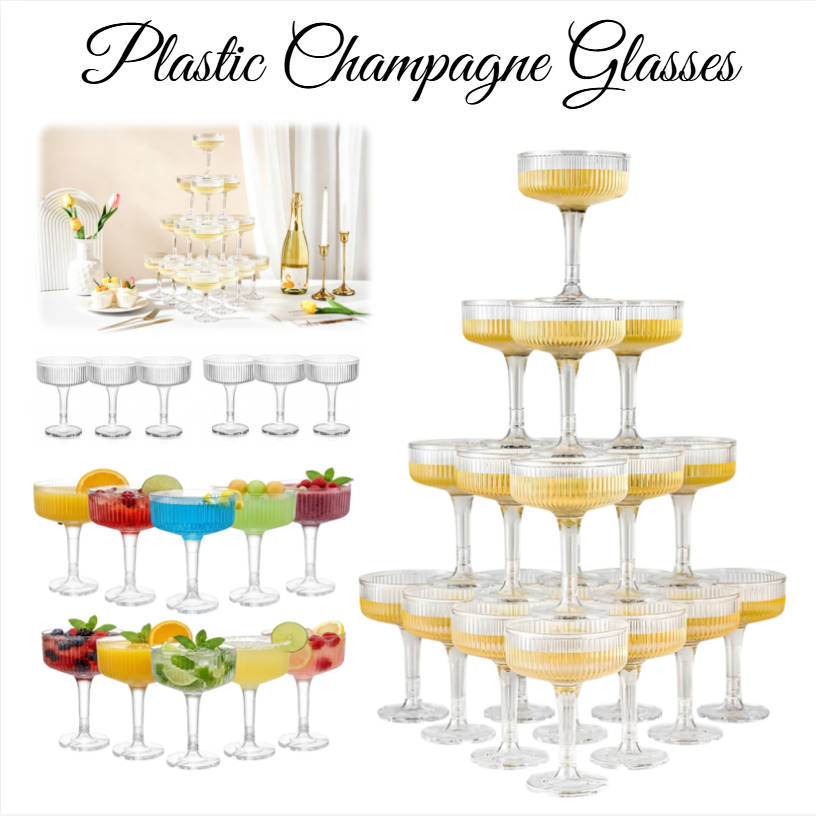 Menara Sampanye Plastik 4-6 Ti - Champagne Tower Set ulasan dan harga