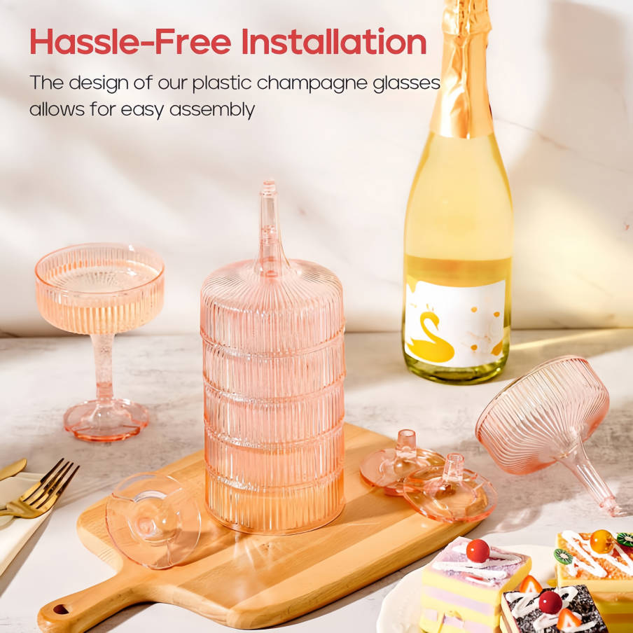 Menara Sampanye Plastik 4-6 Ti - Champagne Tower Set ulasan dan harga