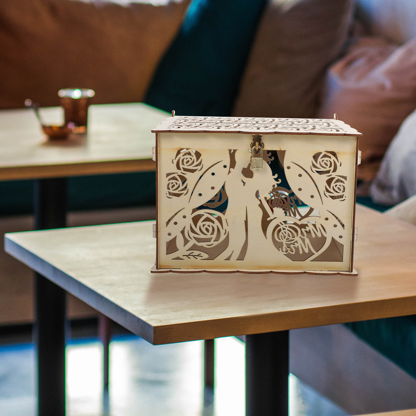 Kotak Kartu Pernikahan Kayu Ru - Wedding Card Box ulasan dan harga