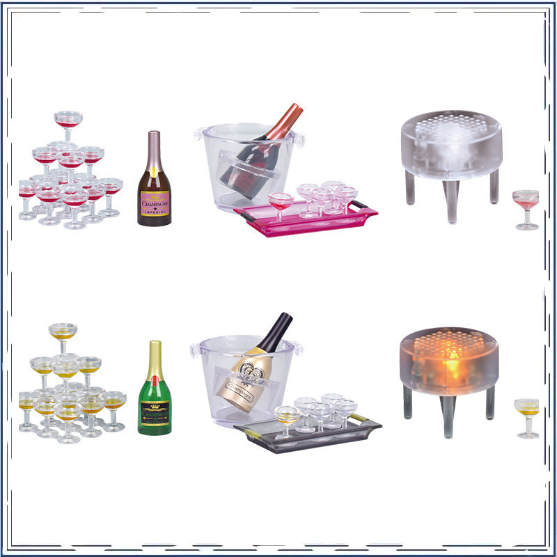 Gashapon Mini Wine Glass Champ - Champagne Tower Set ulasan dan harga