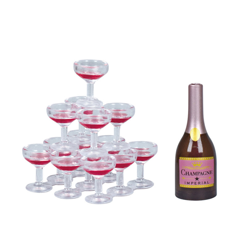 Gashapon Mini Wine Glass Champ - Champagne Tower Set ulasan dan harga