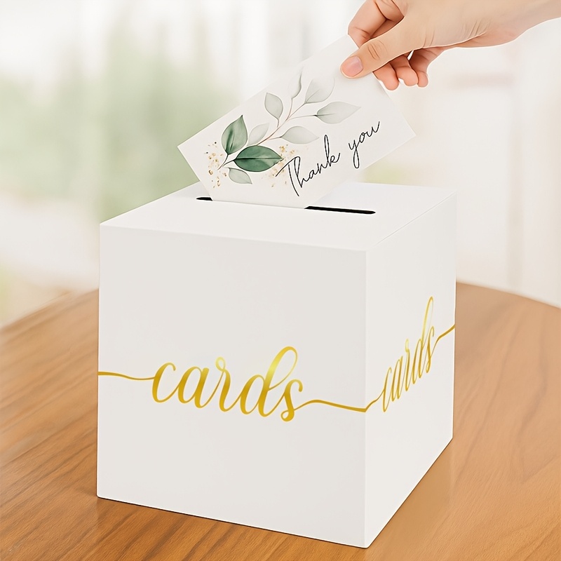 4 Buah Kartu Pernikahan Putih  - Wedding Card Box ulasan dan harga