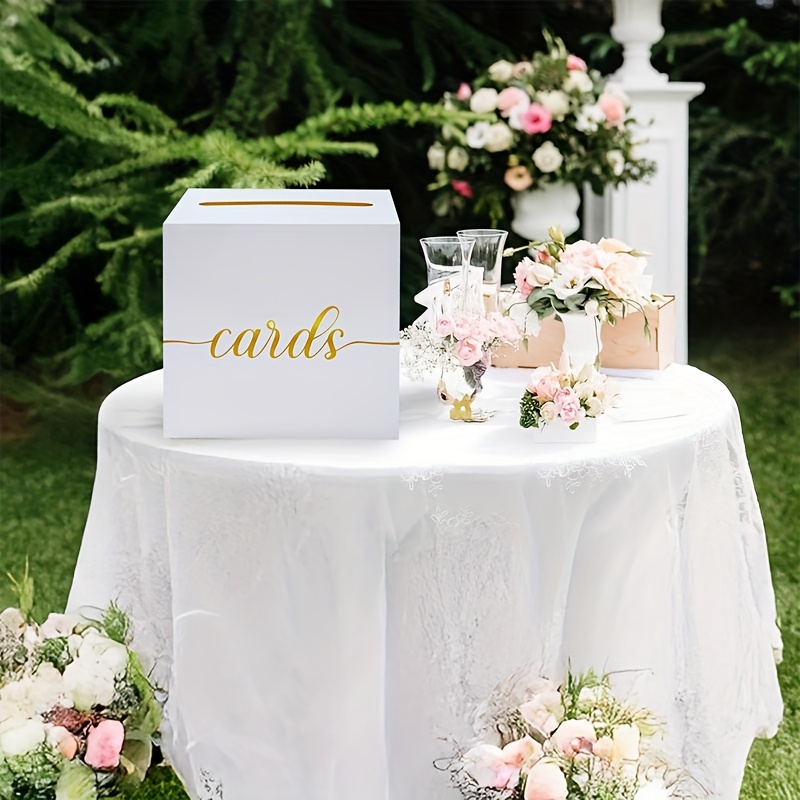 4 Buah Kartu Pernikahan Putih  - Wedding Card Box ulasan dan harga
