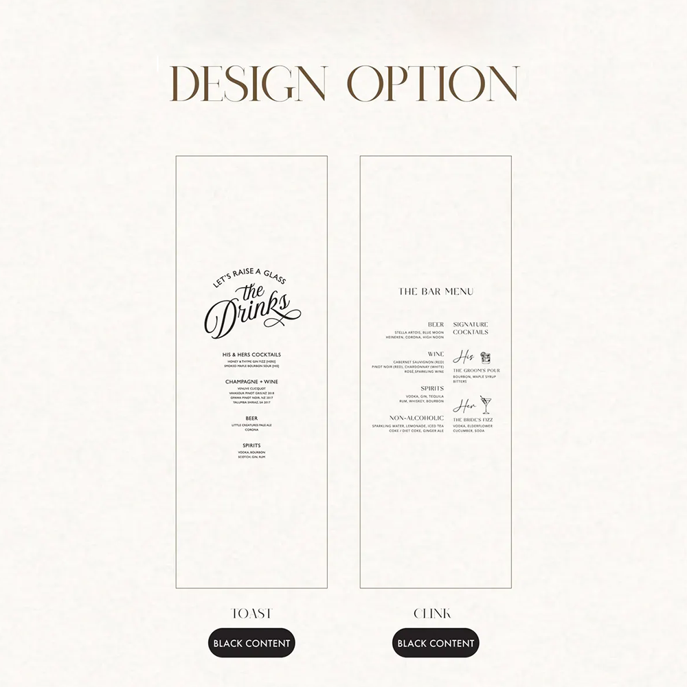 Papan Menu Bar Pernikahan Kain - Champagne Tower Set ulasan dan harga