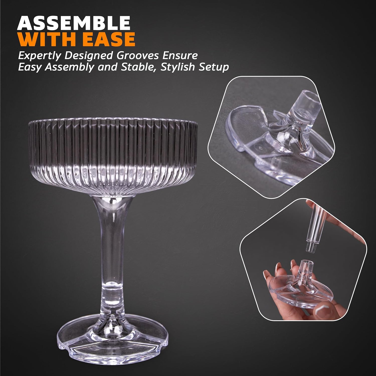 20-60PCS Gelas Coupe Plastik A - Champagne Tower Set ulasan dan harga