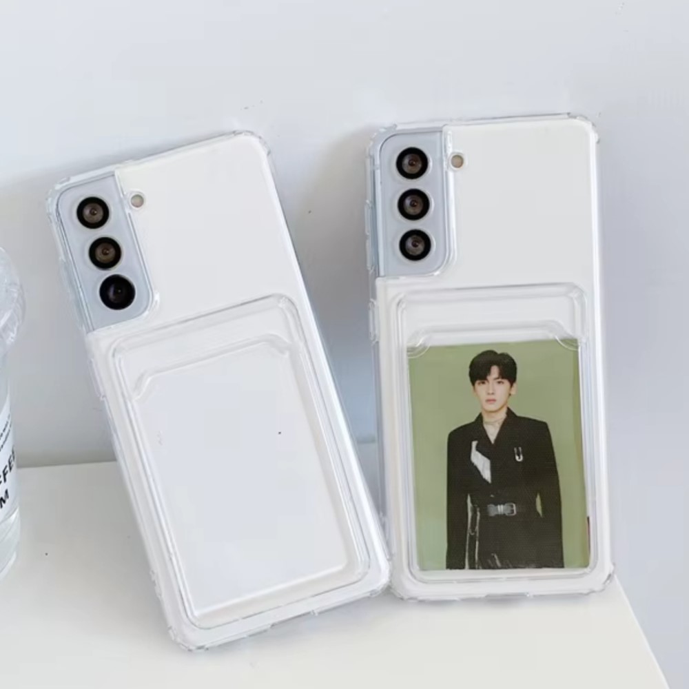Casing Ponsel Transparan Silik - Place Card Holder ulasan dan harga