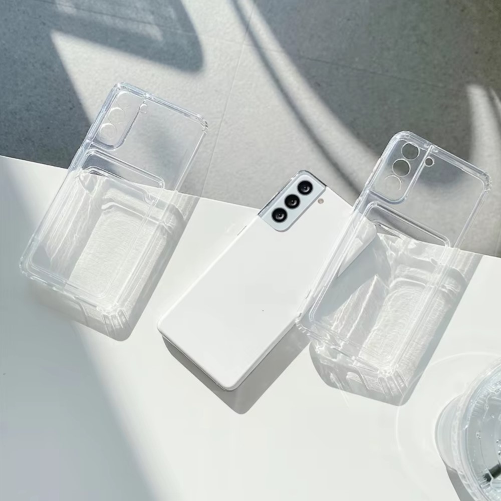 Casing Ponsel Transparan Silik - Place Card Holder ulasan dan harga