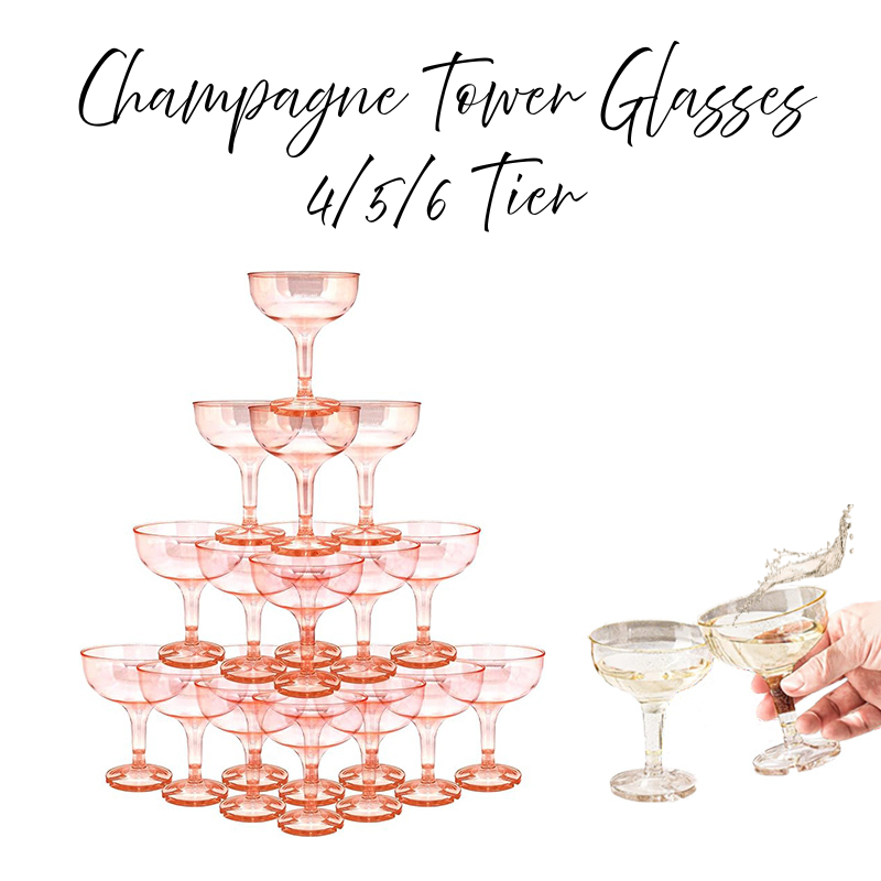 Kacamata Menara Sampanye Akril - Champagne Tower Set ulasan dan harga