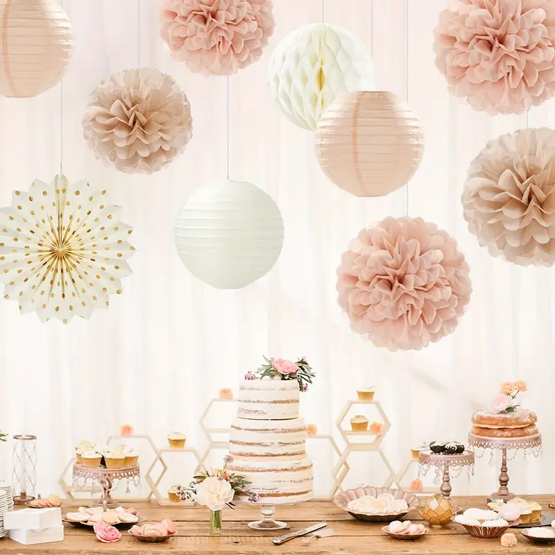 11 Buah Bunga Kertas Warna Ema - Wedding Ceremony Supply ulasan dan harga